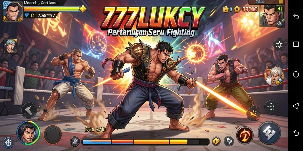Tangkapan layar gameplay <strong>777LUKCY</strong> yang menunjukkan aksi pertarungan seru.