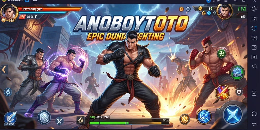 Screenshot gameplay ANOBOYTOTO yang menunjukkan pertarungan seru dan intens.