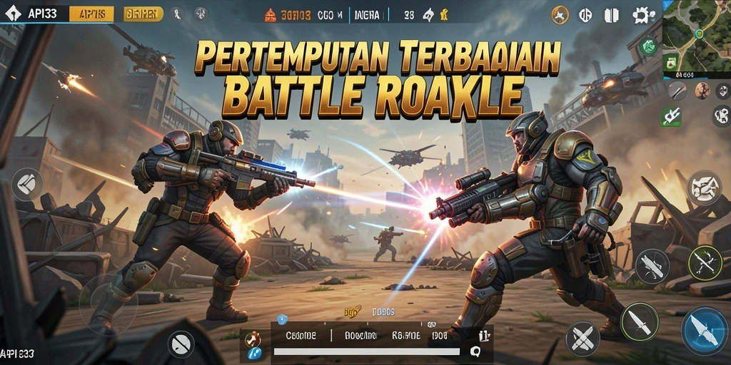 Gameplay seru dari API33 saat pemain bertempur di arena Battle Royale.