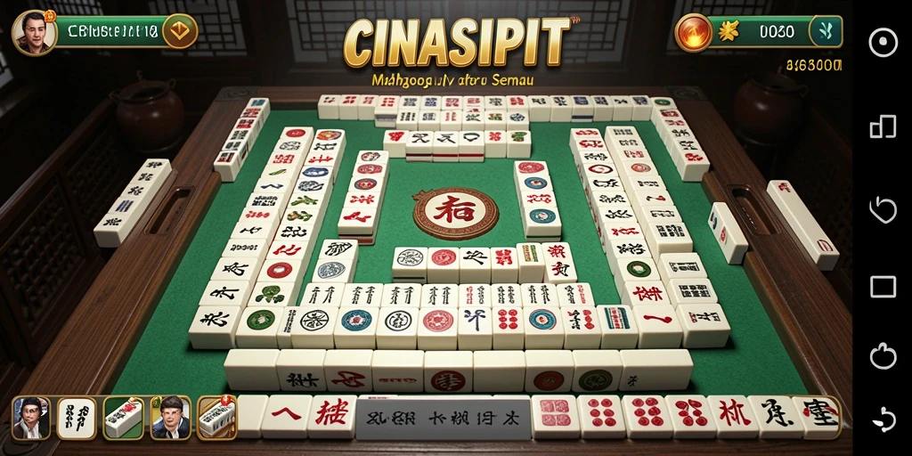 Screenshot utama CINASIPIT menampilkan permainan Mahjong yang menantang.