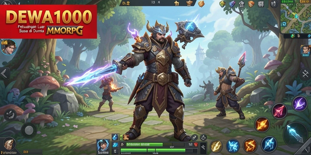 Tangkapan layar gameplay seru dalam dunia DEWA1000 MMORPG.