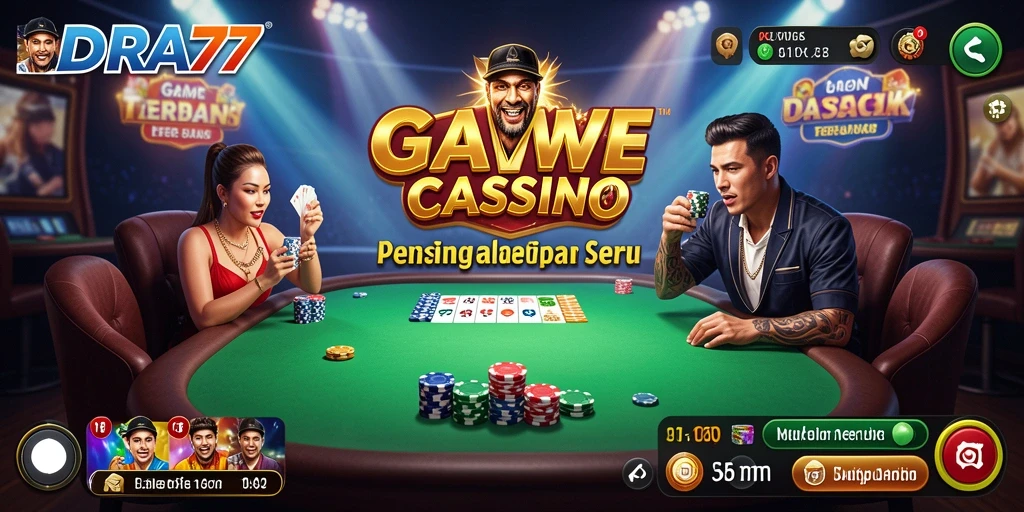 Screenshot gameplay DORA77 yang menampilkan dealer langsung dan suasana permainan.