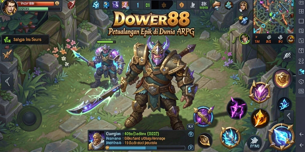 Screenshot DOWER88 menampilkan aksi heroik dalam pertempuran epik.