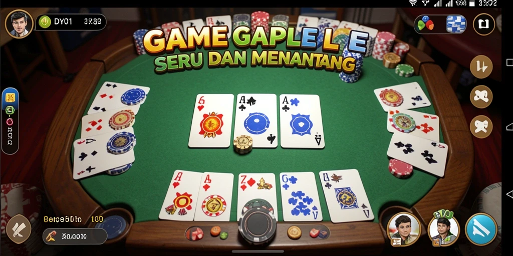 Tampilan gameplay Gaple yang seru di DY01.