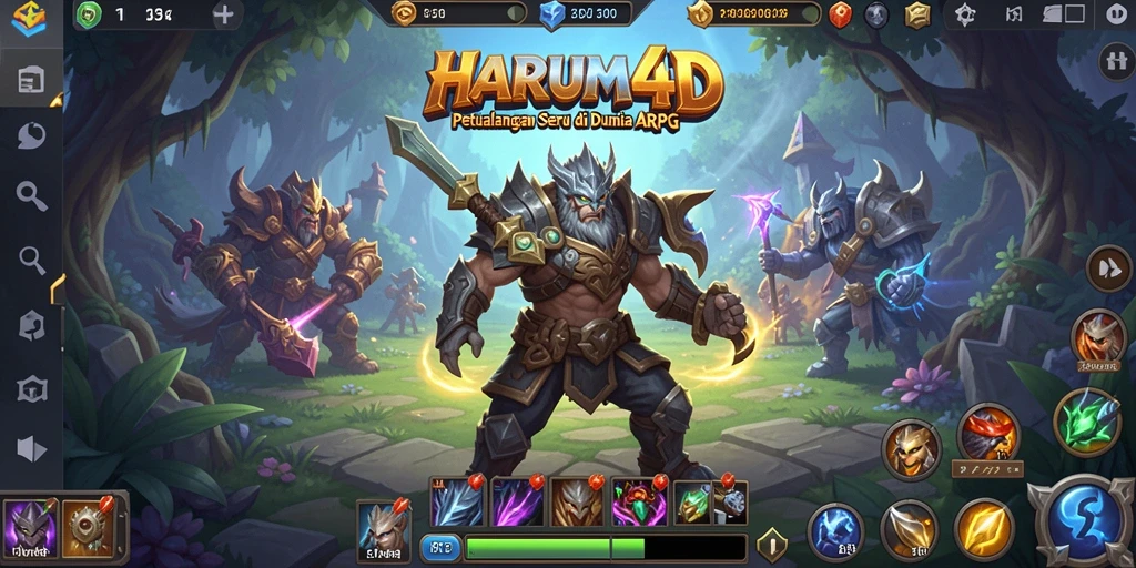 Tampilkan aksi seru dalam gameplay ARPG HARUM4D.