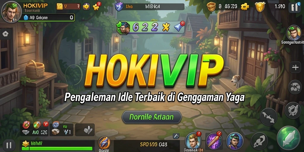 Screenshot HOKIVIP menampilkan action gameplay Idle yang menarik.