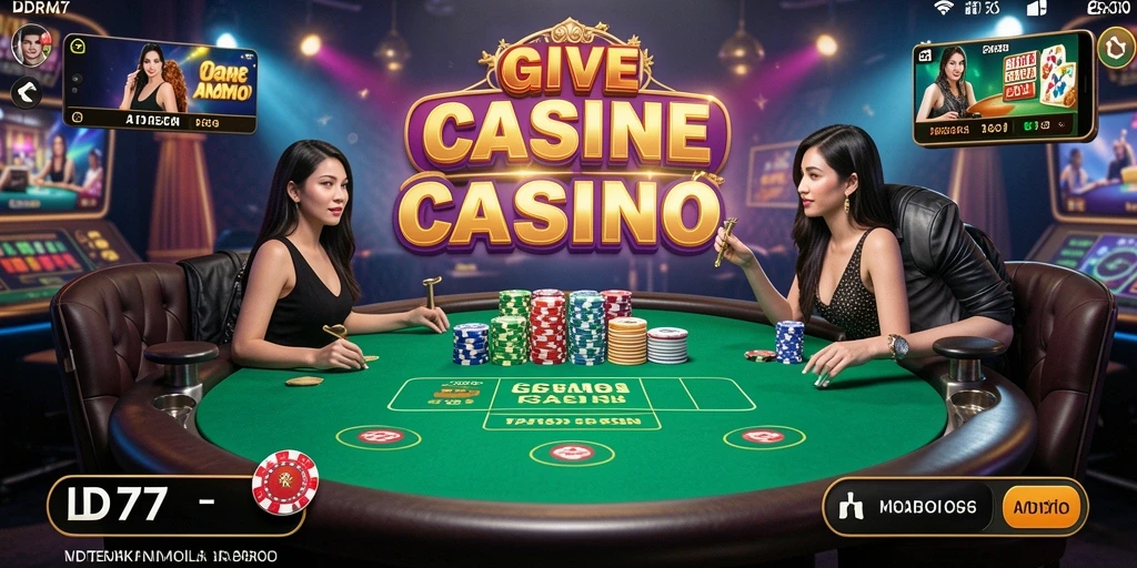 Tampilan gameplay IDR77 dengan dealer profesional dalam suasana kasino.