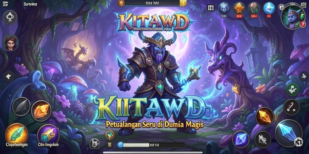 Tampilan gameplay seru dalam petualangan magis KITAWD.