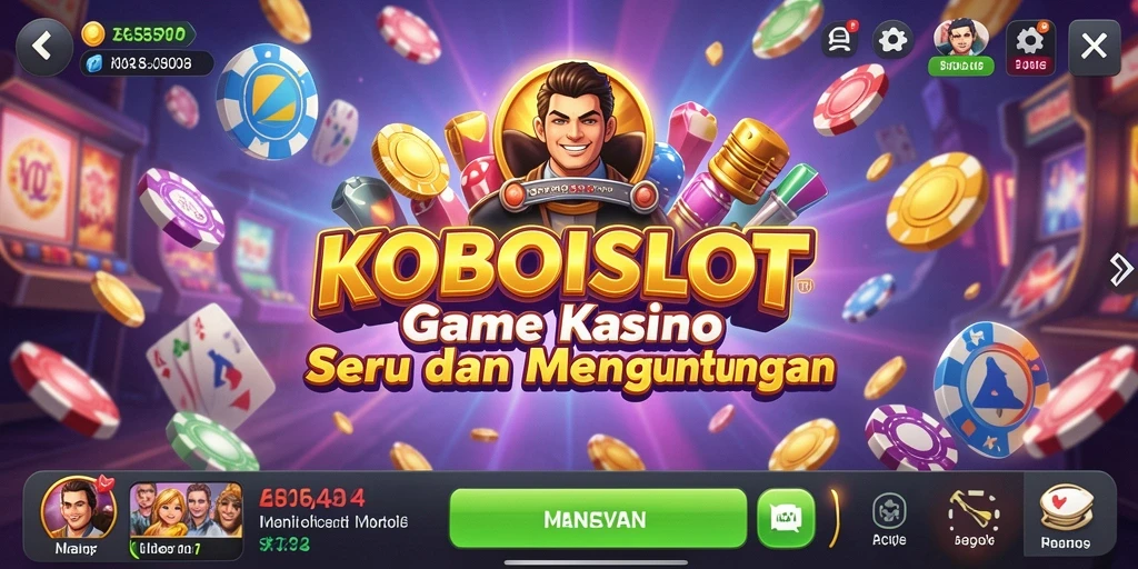 Tampilan screenshot gameplay KOBOISLOT yang menampilkan suasana Kasino.