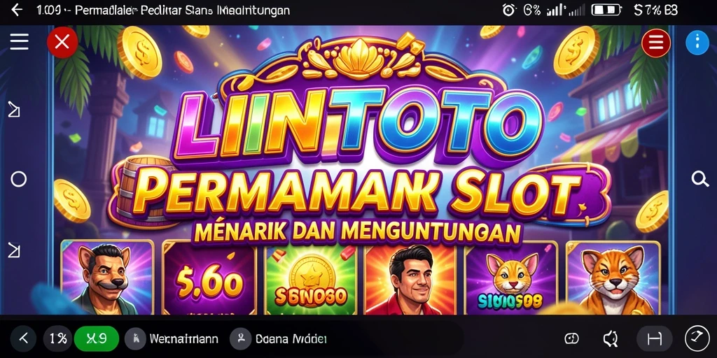 Tampilan gameplay menarik dari LINITOTO dengan tema slot beragam.