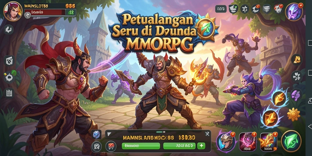 Tampilan screenshot MAINSLOT88 menunjukkan aksi seru dalam petualangan MMORPG.