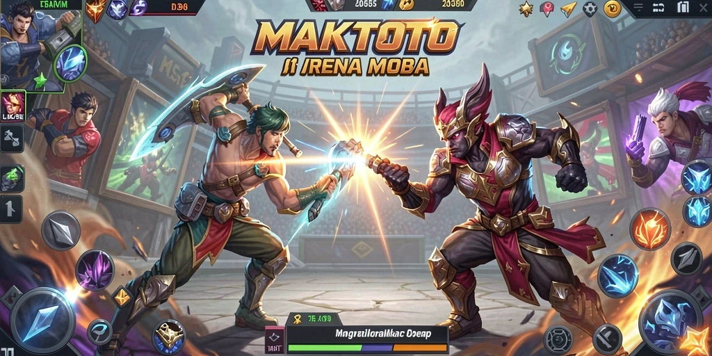 Screenshot gameplay MOBA menarik dari MAKTOTO.