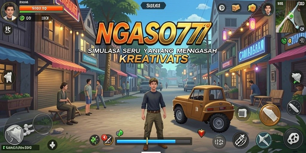 Tampilan gameplay NGASO77 yang menampilkan berbagai aktivitas simulasi.