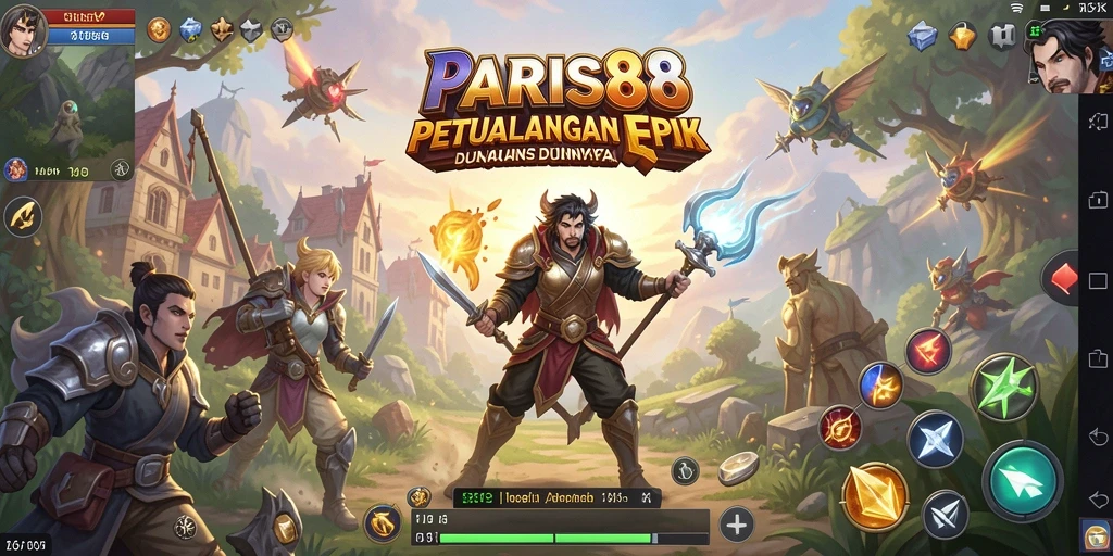 Screenshot gameplay PARIS88 menunjukkan aksi pertarungan yang seru dan karakter yang menarik.