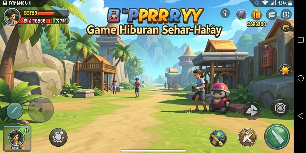 Tangkapan layar utama PPRRYY menampilkan gameplay santai yang menyenangkan.