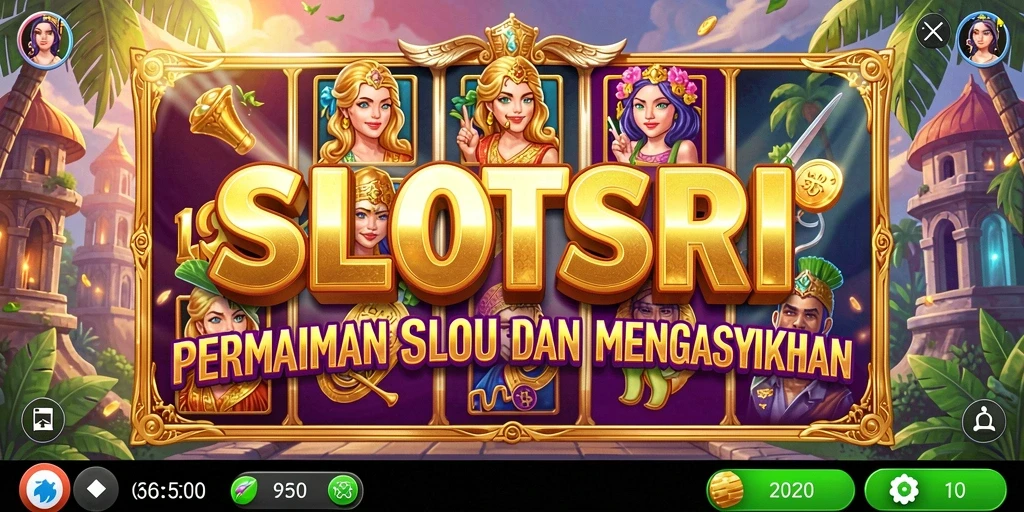 Tampilan screenshot gameplay menampilkan antarmuka SLOTSRI yang menarik.