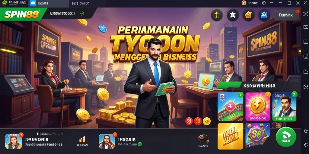 Tampilan gameplay SPIN88 yang menarik dalam menciptakan dan mengelola bisnis.