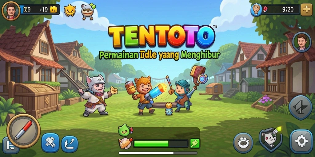 Tampilan menarik dari gameplay Idle TENTOTO yang menghibur.
